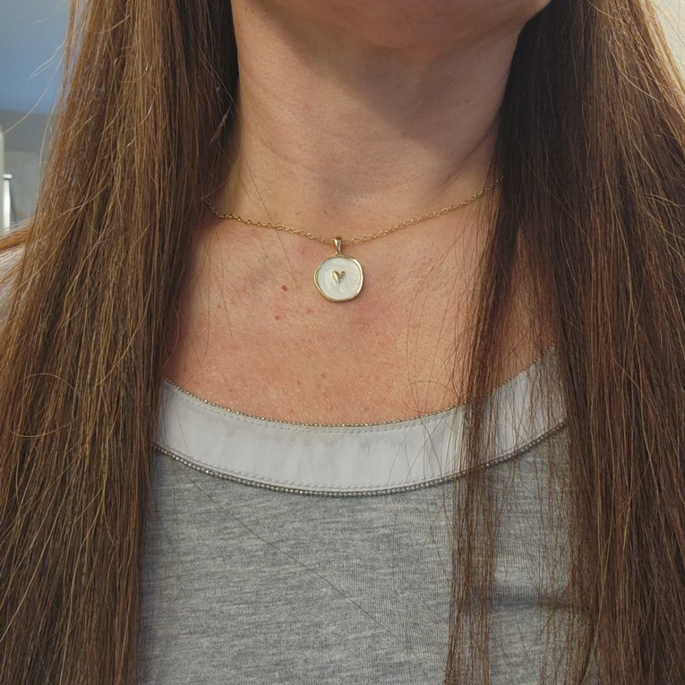 Minimalist plated coin necklace moon stars new